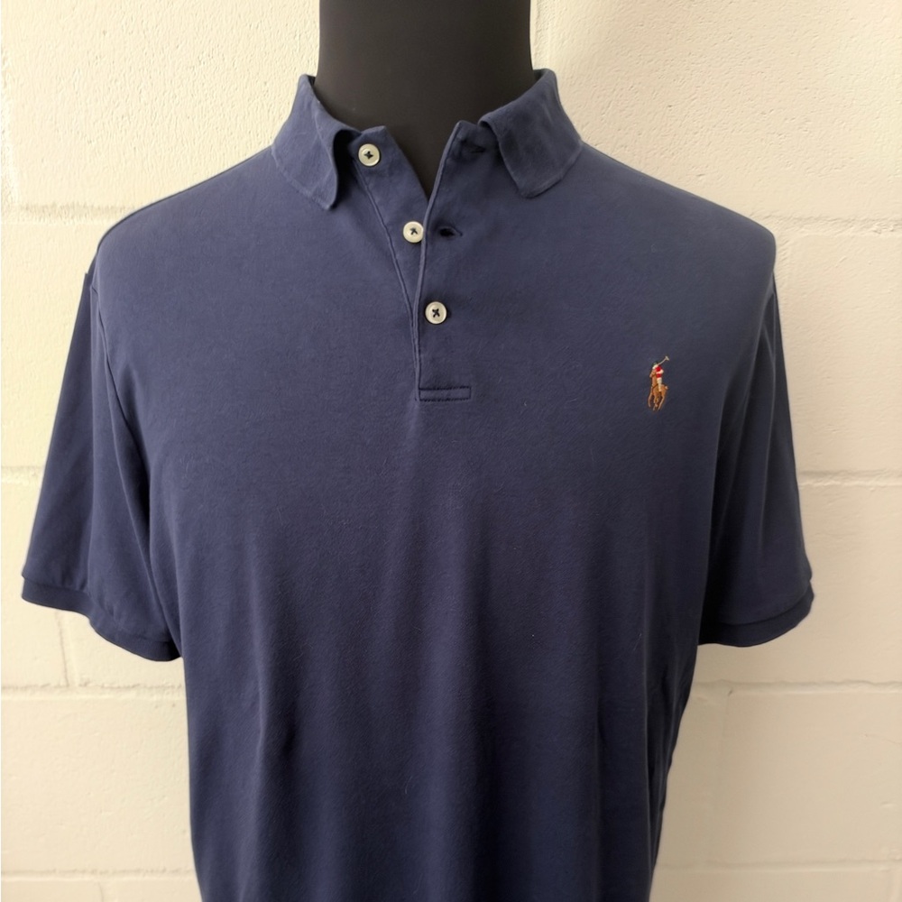 Polo by Ralph Lauren Men's Navy Short-Sleeve Polo with Embroidered Pony